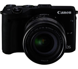 Canon EOS M3 Compact System Camera with EF-M 18-55mm f/3.5-5.6 IS STM Zoom Lens - Black